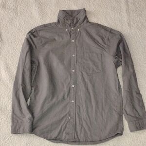 Express Men's Charcoal Button-Down Shirt